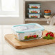 Glass Rectangular Tupperware 410 ml